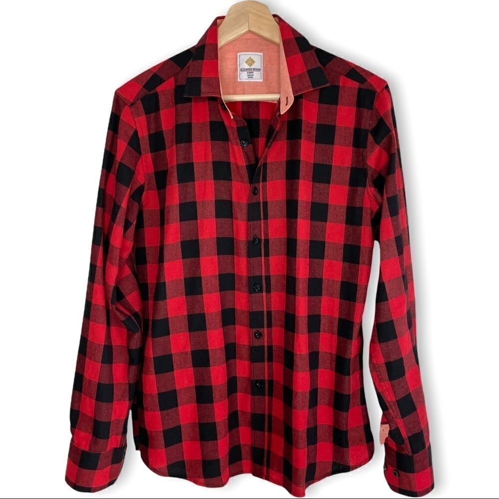 Alexandre Birman 100% Cotton Slim Fit Plaid Button Down